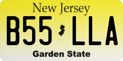 NJ license plate B55LLA
