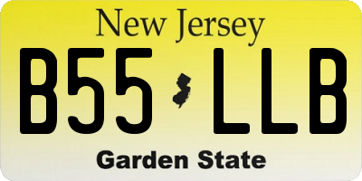 NJ license plate B55LLB