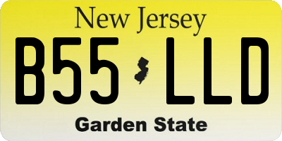 NJ license plate B55LLD