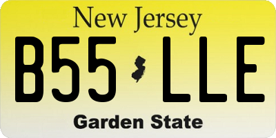 NJ license plate B55LLE