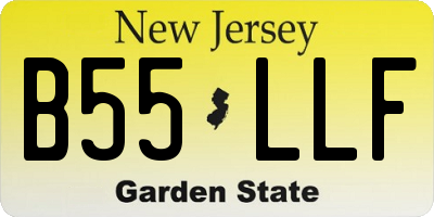 NJ license plate B55LLF