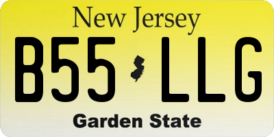 NJ license plate B55LLG