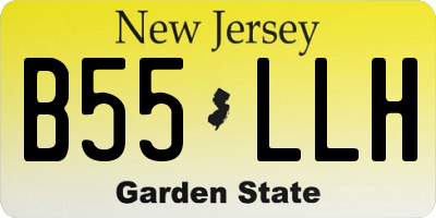 NJ license plate B55LLH