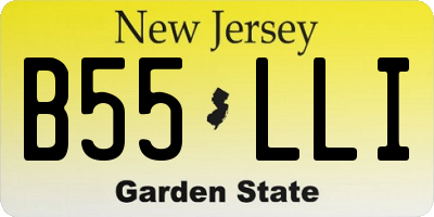 NJ license plate B55LLI