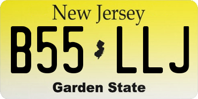 NJ license plate B55LLJ