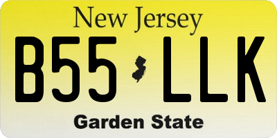 NJ license plate B55LLK
