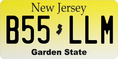 NJ license plate B55LLM