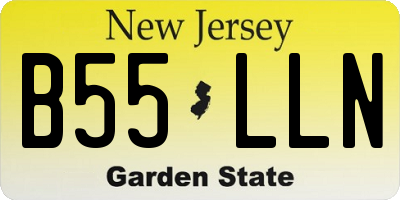 NJ license plate B55LLN
