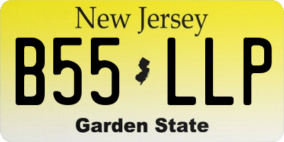NJ license plate B55LLP