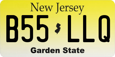 NJ license plate B55LLQ