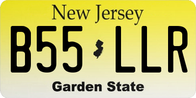 NJ license plate B55LLR