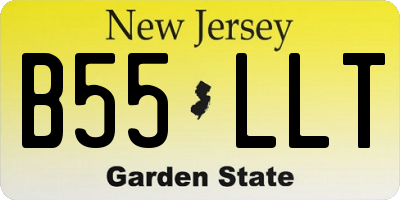 NJ license plate B55LLT