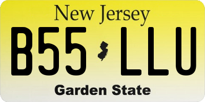 NJ license plate B55LLU