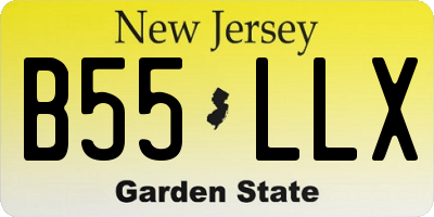NJ license plate B55LLX