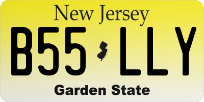 NJ license plate B55LLY
