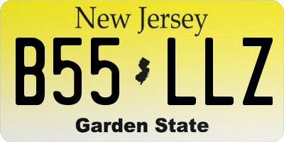 NJ license plate B55LLZ