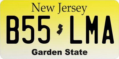 NJ license plate B55LMA