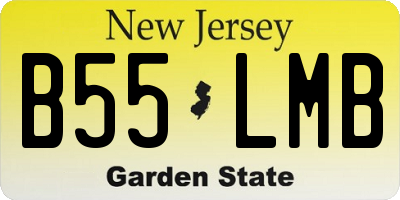NJ license plate B55LMB