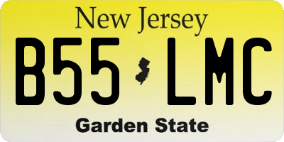 NJ license plate B55LMC