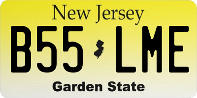 NJ license plate B55LME