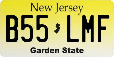 NJ license plate B55LMF