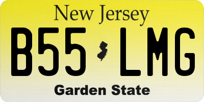 NJ license plate B55LMG