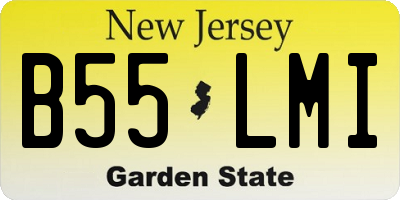 NJ license plate B55LMI
