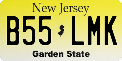 NJ license plate B55LMK