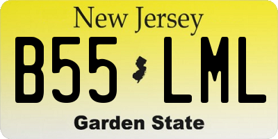 NJ license plate B55LML