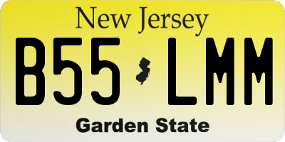 NJ license plate B55LMM