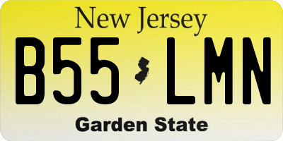 NJ license plate B55LMN