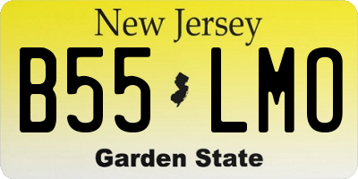 NJ license plate B55LMO