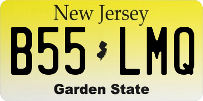 NJ license plate B55LMQ
