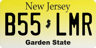 NJ license plate B55LMR