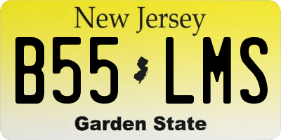 NJ license plate B55LMS