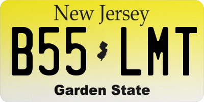 NJ license plate B55LMT