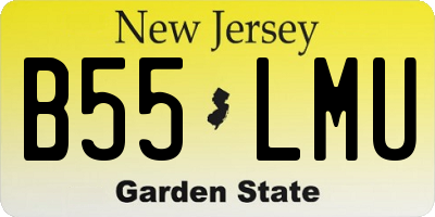 NJ license plate B55LMU