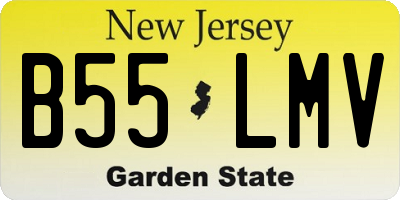 NJ license plate B55LMV
