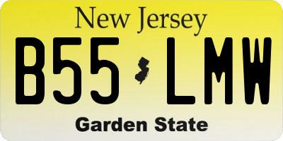 NJ license plate B55LMW