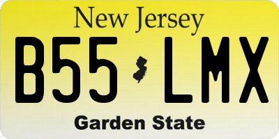 NJ license plate B55LMX