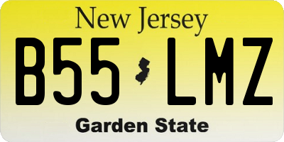 NJ license plate B55LMZ