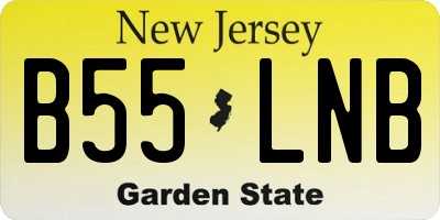 NJ license plate B55LNB