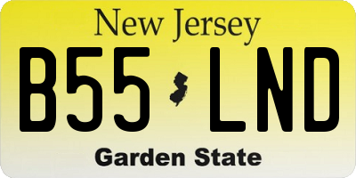 NJ license plate B55LND