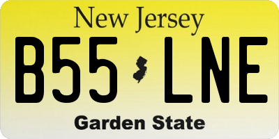 NJ license plate B55LNE