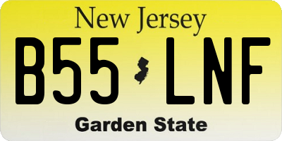 NJ license plate B55LNF