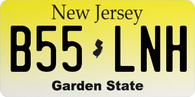 NJ license plate B55LNH