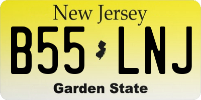 NJ license plate B55LNJ