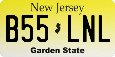 NJ license plate B55LNL
