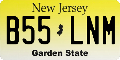 NJ license plate B55LNM