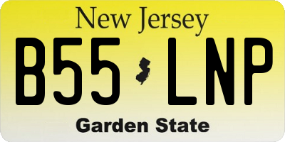 NJ license plate B55LNP